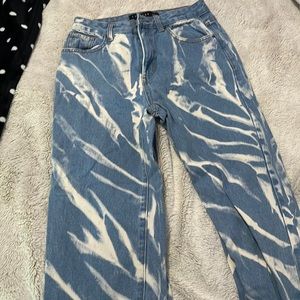 Princess polly bleached tie dye jeans.